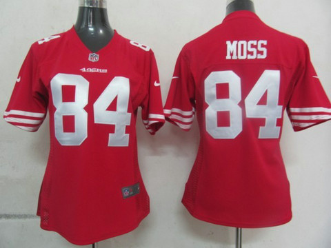 Nike Nike Women's nfl Red Game jerseys San Francisco 49ers 84 Moss Authentic